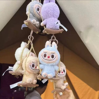 #76 The Monsters Playing on the Swing Plush Pendant Blind Box & ブラコンをぶら下がるラブブ