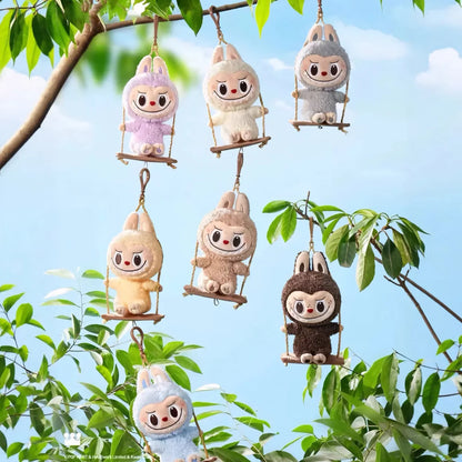 #76 The Monsters Playing on the Swing Plush Pendant Blind Box & ブラコンをぶら下がるラブブ